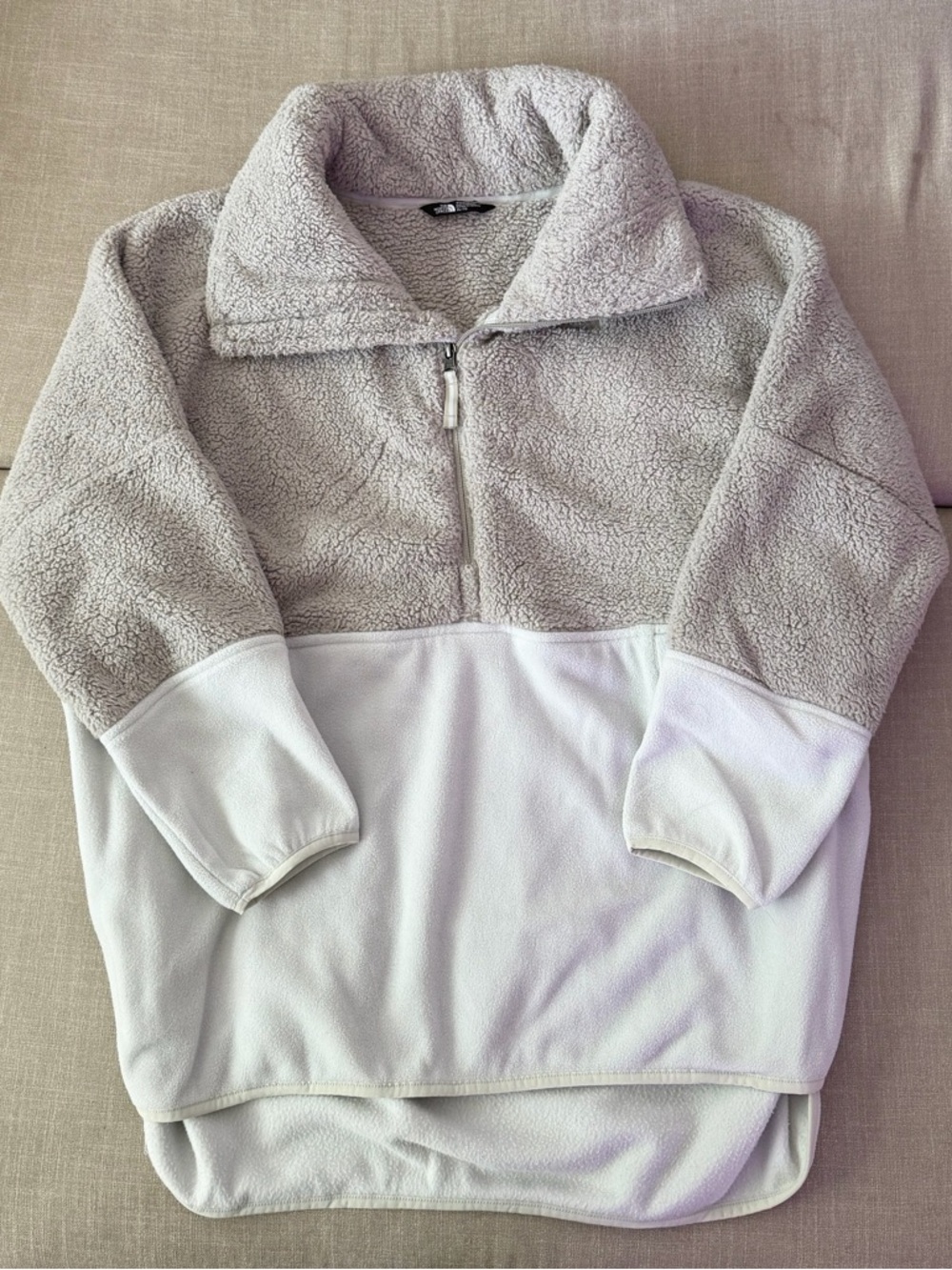 The North Face Tundra 200 Half-Zip Oversized Fleece Sherpa Pullover Womens